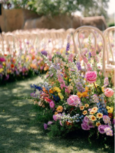 Décoration florale de chaise